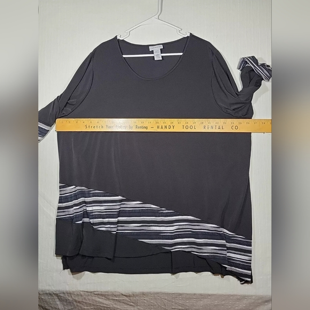 Womens Catherines Black Short Sleeve Top Plus Size 22/24WP - Picture 5 of 6